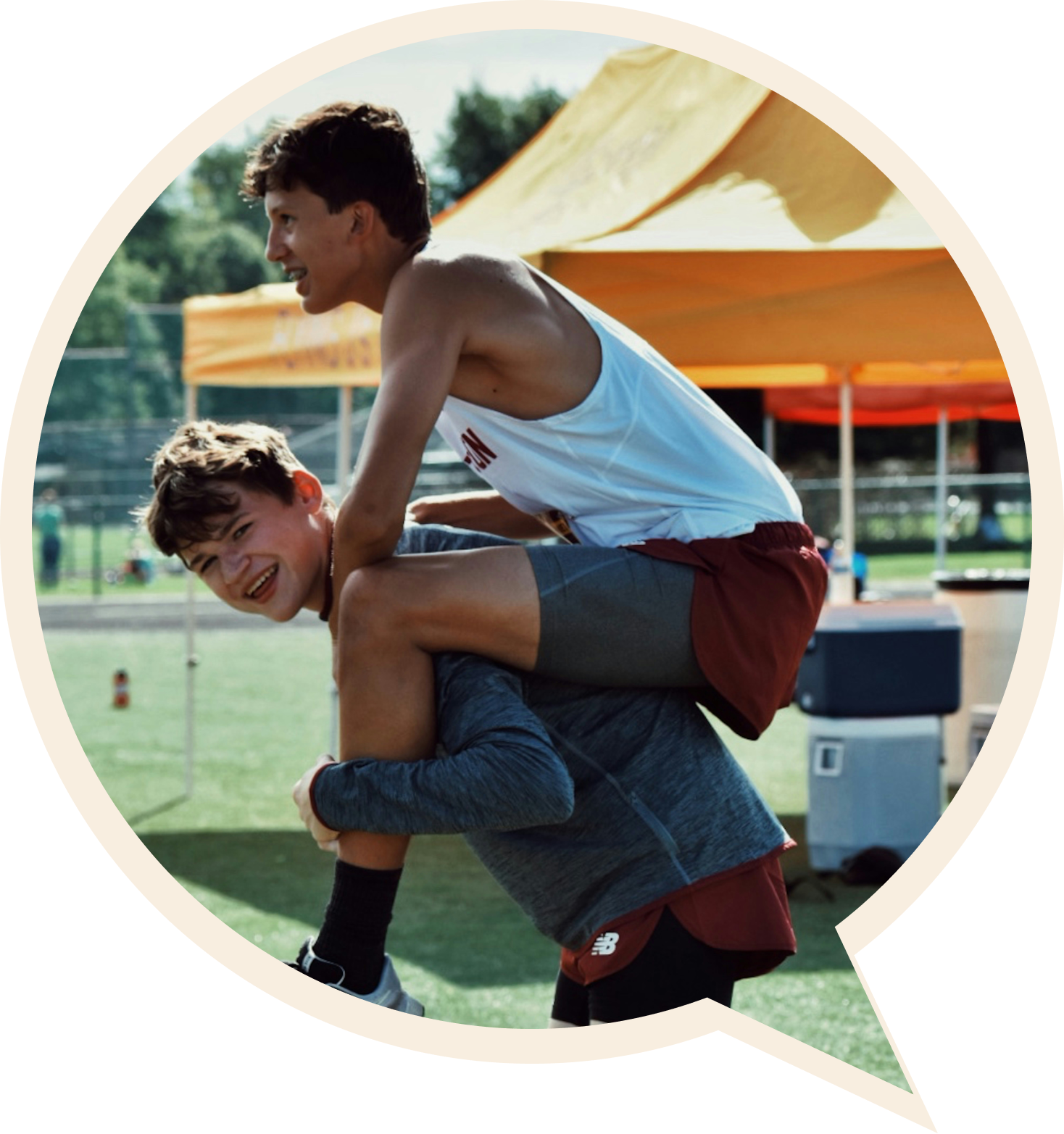 Group playing sport together